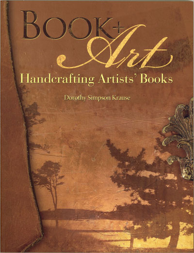 Book + Art: Handcrafting Artists
Book + Art: Handcrafting Artists' Books focuses on content and suggests simple and elegant ways of presenting it in book form. It covers:• An introduction to bookmaking tools and common materials• The basics of selecting paper and other substrates• Traditional and digital ways to incorporate images and words• How to utilize blank and altered books• Simple handmade book structures including multiple examples ofsingle sheet, glued and sewn books• Covers• Alternative presentations including unbound collections, boxes,sculptural forms and interactive books With Examples, Projects, Tips and Creative Explorations, this book covers accessible image-making techniques, (like acrylic paste painting and alcohol gel transfers that can be done into bound books), the adhesive drumleaf binding, (which uses double page spreads and requires no sewing), and covers that are created separate from the book structure and are simple to attach. Examples have been chosen from more than 50 books produced in the last decade by Krause. Each chapter contains a wealth of information designed to provide inspiration for many bookmaking sessions. Each of the spreads shown below can be enlarged by clicking on them and more spreads can be seen on Amazon when you “look inside this book”. Published by North Light in 2009, Book + Art: Handcrafting Artists' Books can be ordered from Amazon. Excerpts from reviews of Book + Art can be read below. Reviews of Book + Art: Handcrafting Artists' Books "Book+Art is a great starting place for an artist who wants to learn about book structures, for a bookbinder who wants to know more about image making, and for anyone who wants to jumpstart their process to successfully put the two together in a meaningful way." Karen Hanmer, is a Chicago binder, book and installation artist, Exhibitions Chair for the Guild of Book Workers, and serves on the editorial board of The BonefolderRead more in CBAA Newsletter - Winter 2010 “Krause has done the book arts a great service in writing this book, in just helping people grasp a more concrete idea of just what it is that makes an artists’ book an artists’ book. And if her book makes only a handful of artists think beyond the book beautiful and more deeply into the concepts of content and meaning, it will have helped that handful of artists create more engaging work. Hopefully it will be more than a handful that have that experience.”John Cutrone, Programs Coordinator for the Jaffe Center for Book Arts at Florida Atlantic University and a partner in Convivio BookworksRead more…