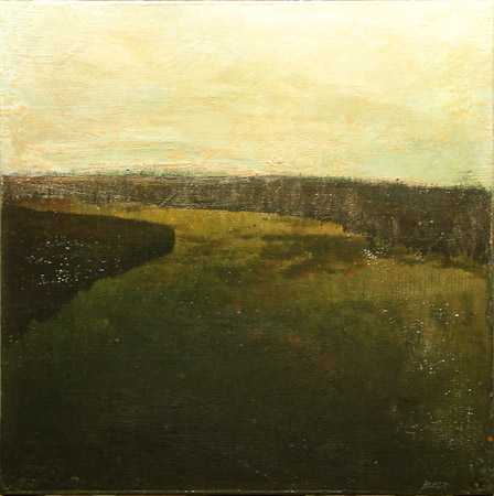 Gold Sky 24" x 24", pigment transfer with mixed media on linen canvas