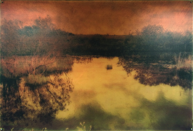 Twilight
UV cured flatbed print on polycarbonate over copper leaf32x48x3